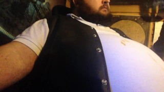 leather biker belly clip