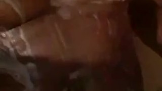 SOAPY BIG BLACK DICK IN SHOWER