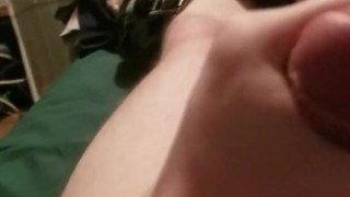 White Teen Guy Jacks Off and Cums