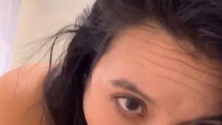 POV blow job with dildo