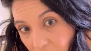 POV blow job with dildo