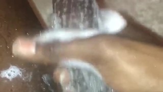 In the shower