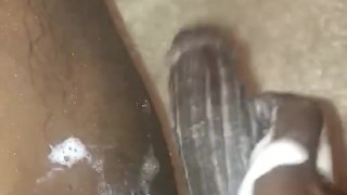 In the shower