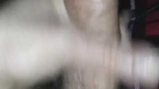 Stroking a nice hard cock