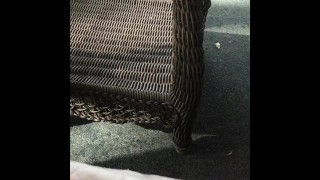 Masturbating for my neighbor. He kept trying not to watch