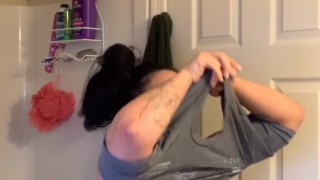 catches Milf listening to music, showering and changing