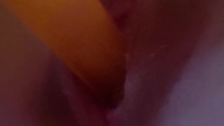 Me fucking myself and licking the toy after
