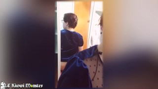Riding my HUGE dildo in front of a MIRROR *Shorter*