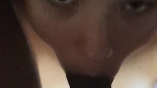 Sexy teen GF gives me a hardcore blowjob