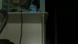 A teen masturbates a dick and cum sperm to the stomach