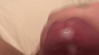 Greased up cock creamy jerkoff cumshot