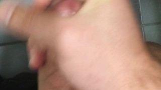 Public toilet precum jerk off