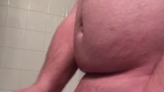 Big chubby guy jerks off
