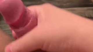 Jerking my uncut cock