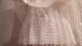 Wearing my stepmother lace dress when she is in work