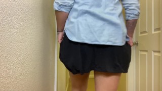 Peeing in panties and masturbating after.