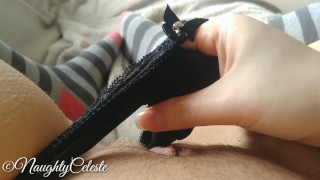 4 orgasms with masturbation in sexy panties - 4K