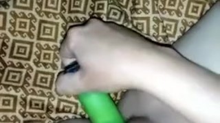 Horny milf has a vibrator during lonely vacation