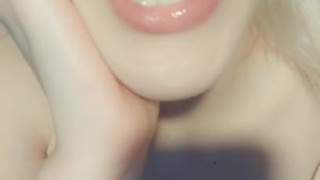 cutie with long tongue