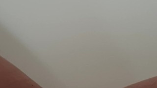 Playing with my pussy and peeing in the bathtub