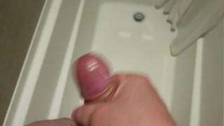 Shower cumshot (a little bit with toy)