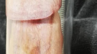 cock pumping close up