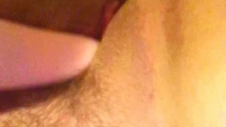 Horny Blonde playing with the toy wet pussy orgasm