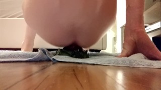 Sissy slut destroyed by tails dildo