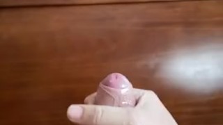 Fat boy with a thick cock squirting cum