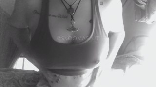 Lewd Teasing in Black & White