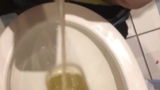 Big teen cock pissing