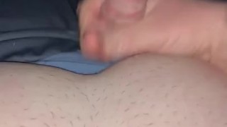 Chubby guy jerking