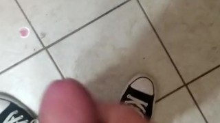 Jacking off in the kitchen