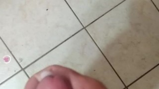 Jacking off in the kitchen