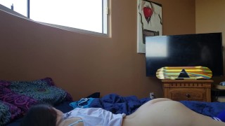 Fucking and sucking in knee high socks with big cumshot