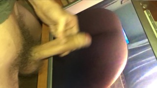 CUMMING ON BIG BUTT | LONG DICK CUMSHOT