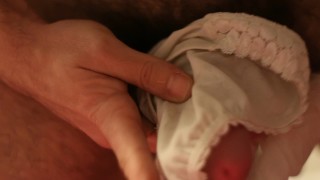 My wife loves to record me while i am jerking off and cum on her panties
