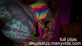 Tattoo dreadgirl splitted tongue anal cosplay sextoy blowjob cumshot fuck