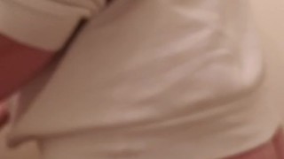 Stroking my thick uncut cock and showing my ass