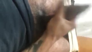 Quick Hanjob in the Kitchen BBC (almost got caught, shot with cellphone)