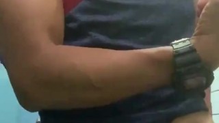 Malay gay boy public toilet jerk off