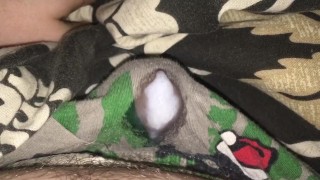 Pulsing Orgasm in My Boxers Under the Blanket before Bed ;p Soaks Through!