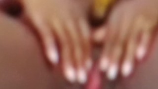 Fat Juicy Pussy Squirts with toy