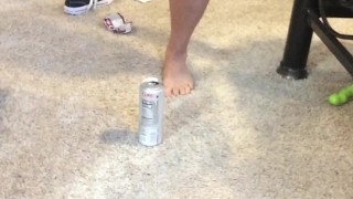 Squashing objects with my strong, hairy feet