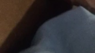 White dildo in my fat black wet pussy