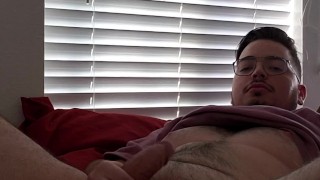 Playing with my soft thick uncut dick
