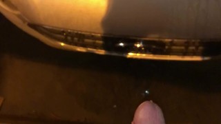 PISSING on a CAR with a HARDON ** HOT **