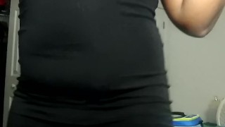 Sexy strip tease with wet pussy