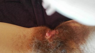 Big clit hairy pussy grool