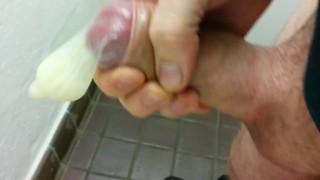 Filling Condom With Cum In Public Toilet - SlugsOfCumGuy